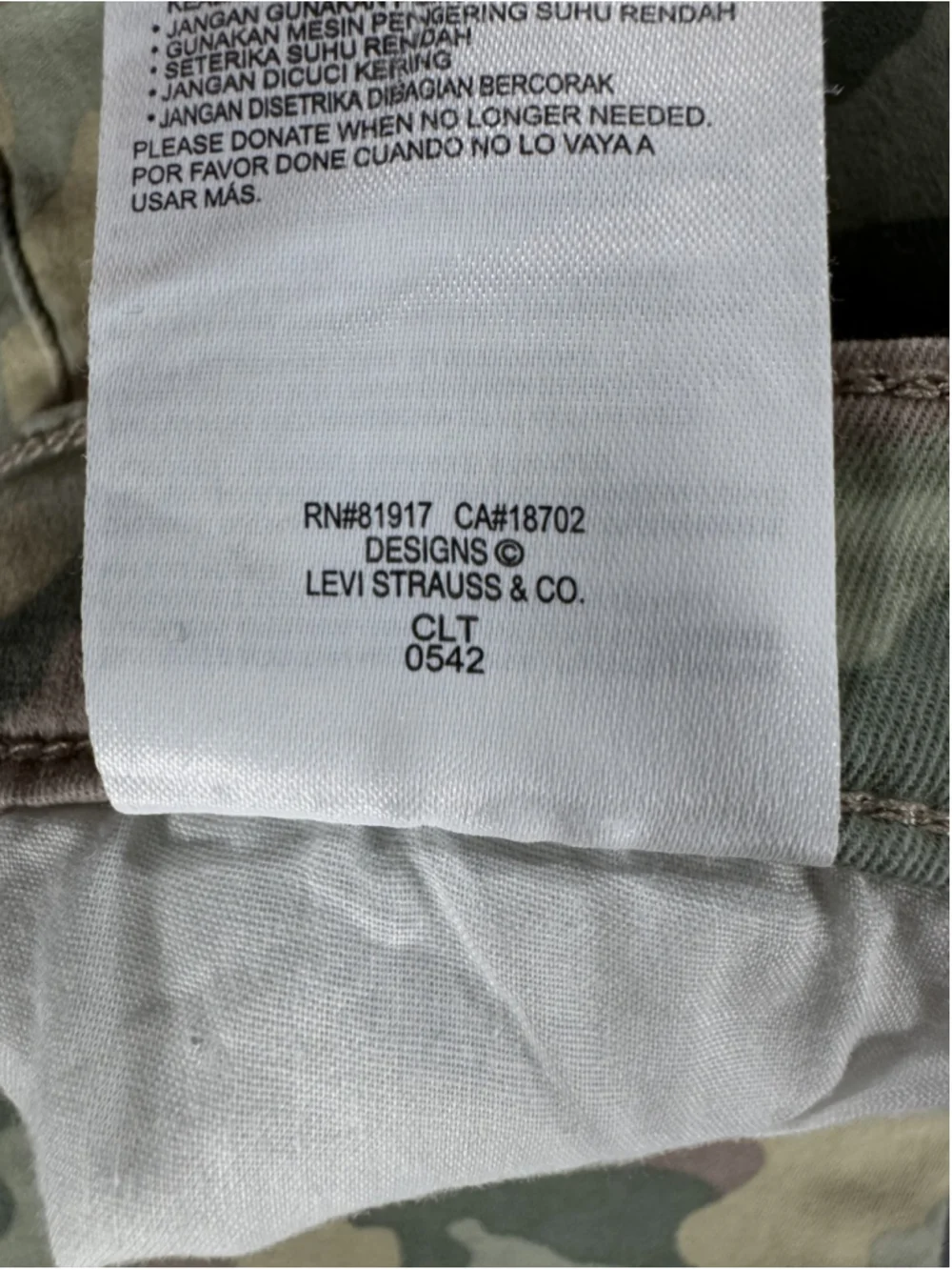Girls Levi's 720 High Rise Super Skinny Stretch Jeans Camouflage W Gold Sequin